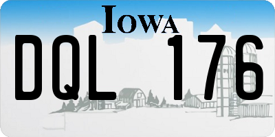 IA license plate DQL176