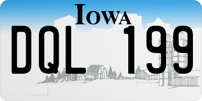 IA license plate DQL199