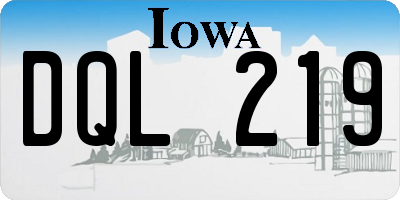 IA license plate DQL219