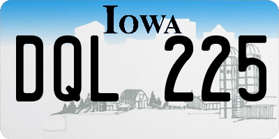 IA license plate DQL225