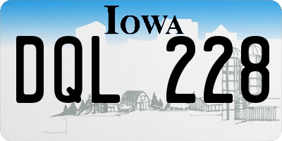 IA license plate DQL228