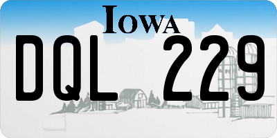 IA license plate DQL229