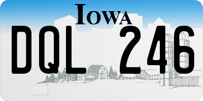 IA license plate DQL246