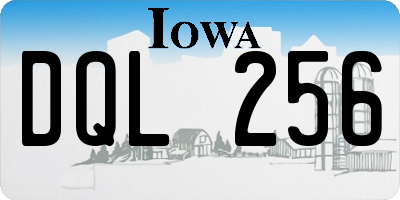 IA license plate DQL256