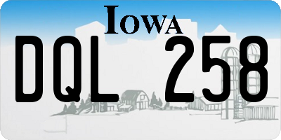 IA license plate DQL258