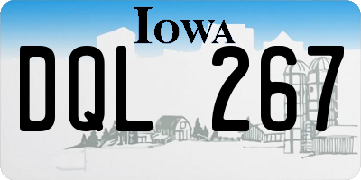IA license plate DQL267