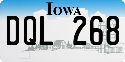 IA license plate DQL268