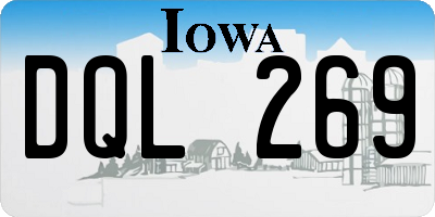 IA license plate DQL269