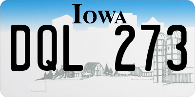 IA license plate DQL273
