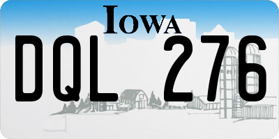 IA license plate DQL276