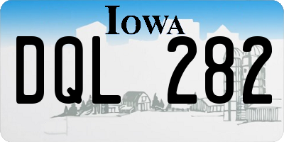 IA license plate DQL282