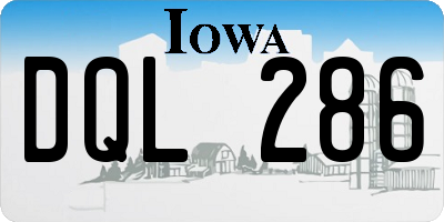 IA license plate DQL286