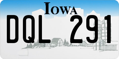 IA license plate DQL291
