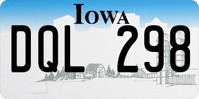 IA license plate DQL298