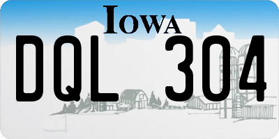 IA license plate DQL304