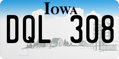 IA license plate DQL308