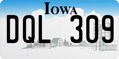 IA license plate DQL309