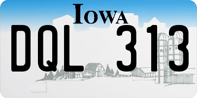 IA license plate DQL313