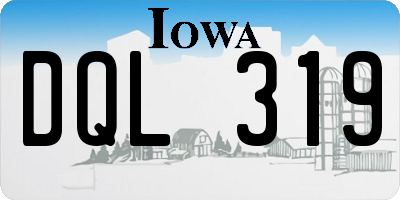IA license plate DQL319