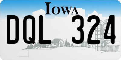 IA license plate DQL324