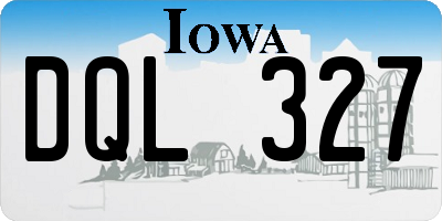 IA license plate DQL327