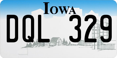 IA license plate DQL329