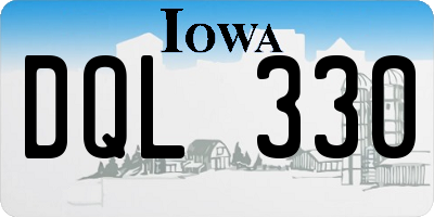 IA license plate DQL330