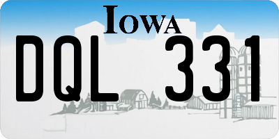 IA license plate DQL331