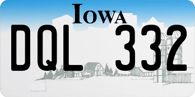 IA license plate DQL332
