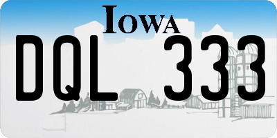 IA license plate DQL333