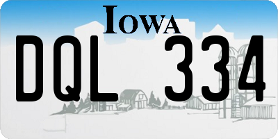 IA license plate DQL334