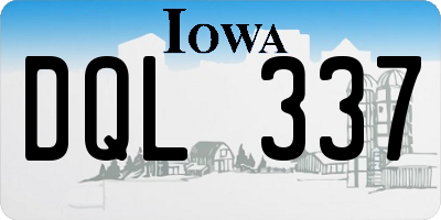 IA license plate DQL337