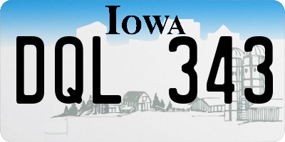 IA license plate DQL343