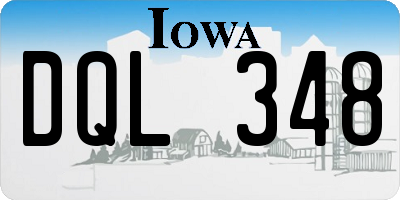 IA license plate DQL348