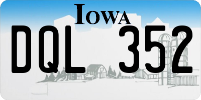 IA license plate DQL352