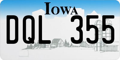 IA license plate DQL355