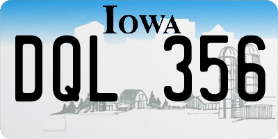 IA license plate DQL356