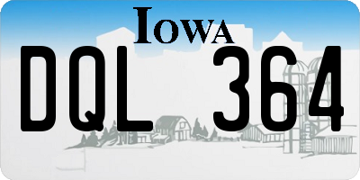 IA license plate DQL364