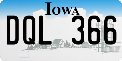IA license plate DQL366