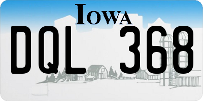 IA license plate DQL368