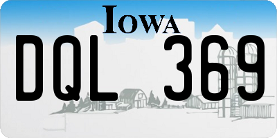 IA license plate DQL369