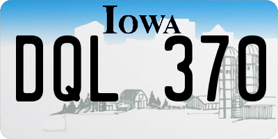 IA license plate DQL370