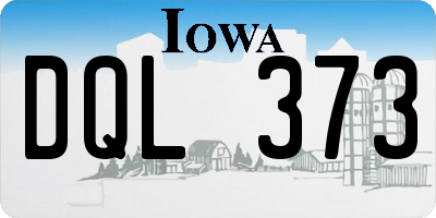 IA license plate DQL373