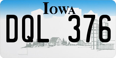 IA license plate DQL376