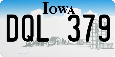 IA license plate DQL379