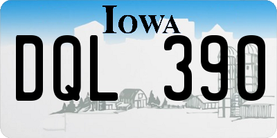 IA license plate DQL390