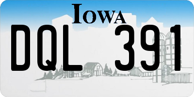 IA license plate DQL391