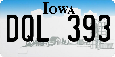 IA license plate DQL393