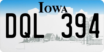 IA license plate DQL394