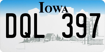 IA license plate DQL397